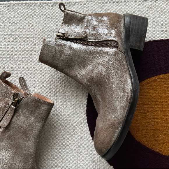 Anthropologie seychells metallic double zipper boots size 6 - Picture 3 of 9